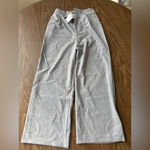 Stradivarius wide leg grey trousers size 6 new with tags